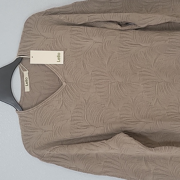 Lello Men‘s Lightweight Cotton Stone Washed Floral Pattern V-Neck Sweater - Picture 3 of 12